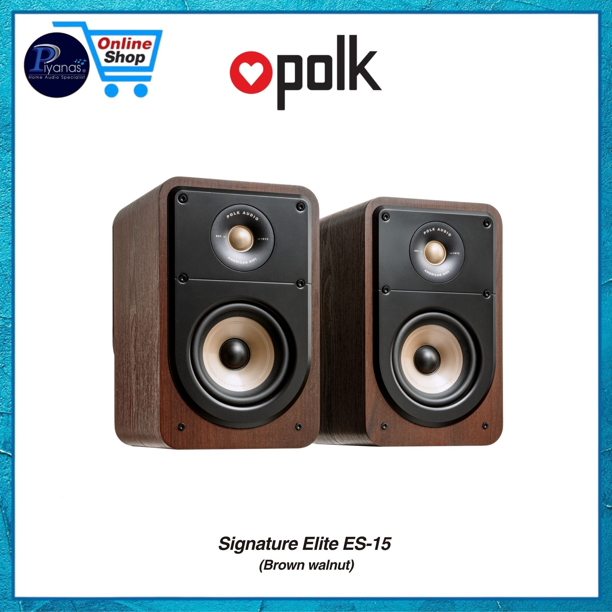 ลำโพงบุ๊คเชลฟ์ POLK AUDIO SIGNATURE ELITE ES-15 สี BROWN WALNUT_1